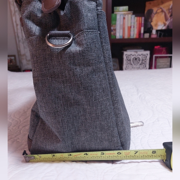 Chaps - Saddle Haven 2.0 Kohl's Pack-All Boarding Bag Laptop Bag Grey & Brown - Picture 15 of 15